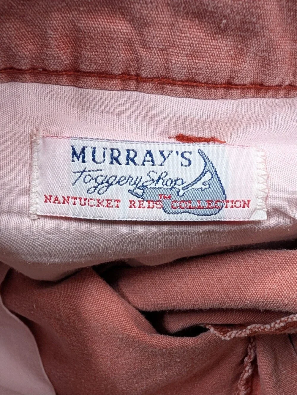 Murrays Toggerty Shop Shorts Mens 32 Pink Nantucket Red Pleated Chino Travel